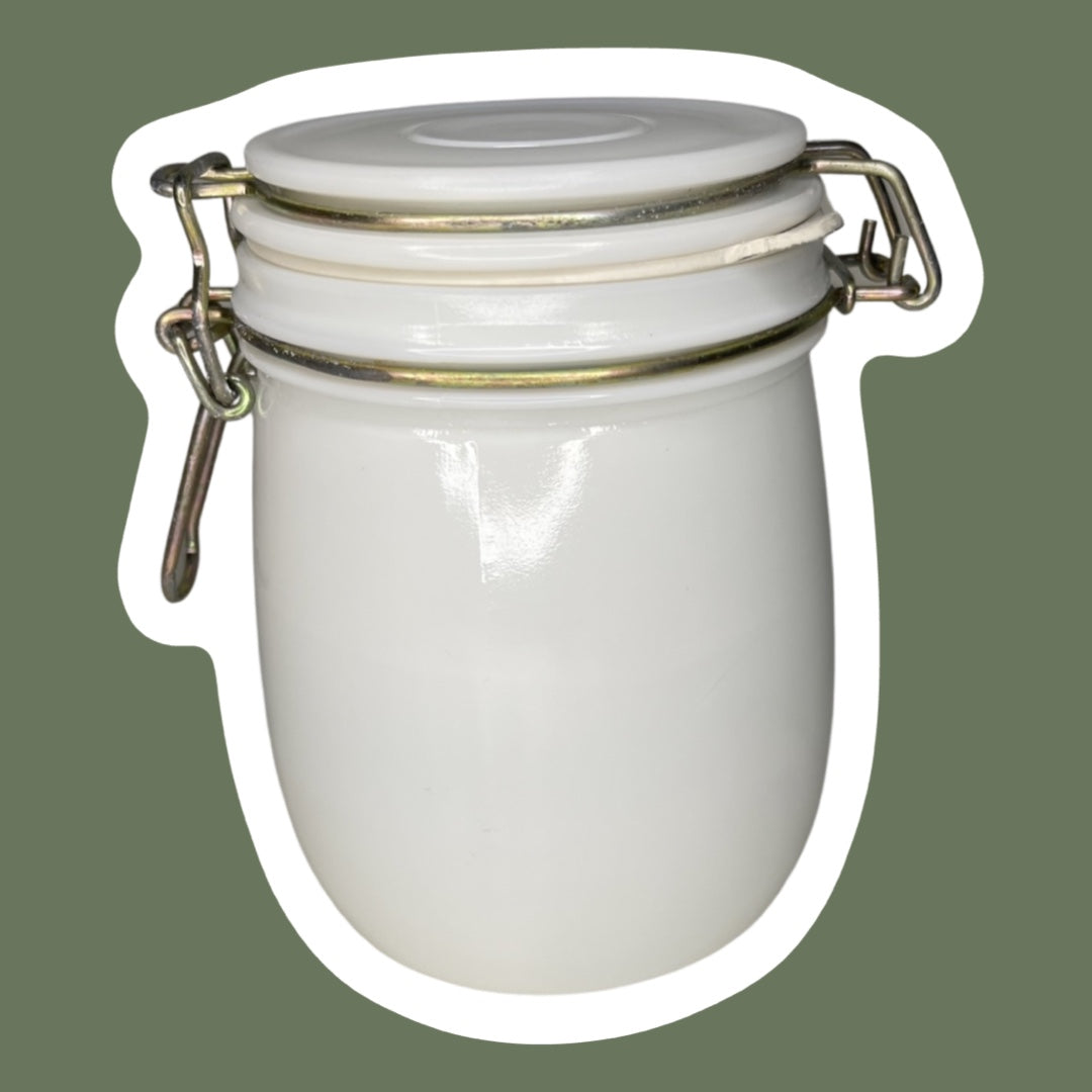 Recipiente hermético de alambre con tapa de vidrio para leche y cierre hermético