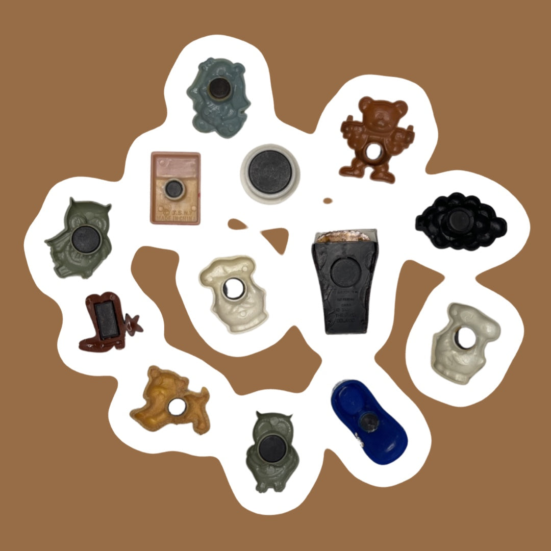 Set of 13 Assorted Vintage Refrigerator Magnets