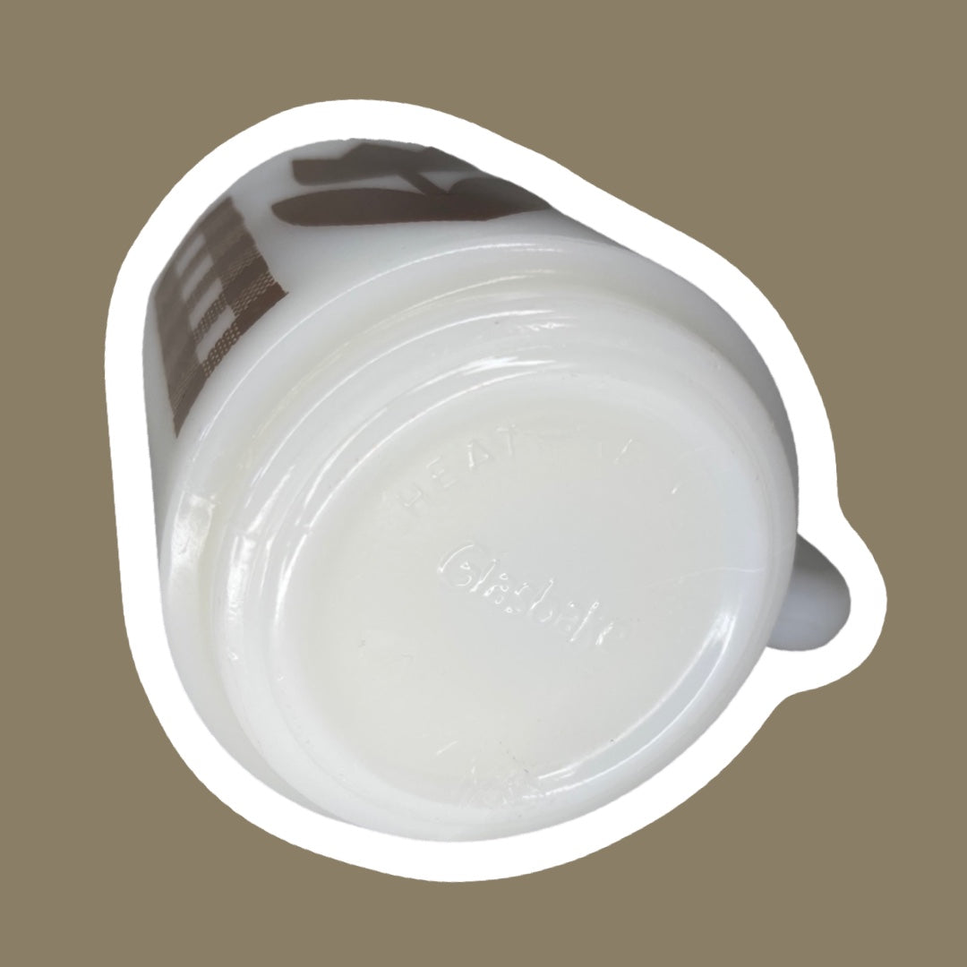 Vela en taza de cera de soja con forma de tulipán marrón de vidrio con leche de Glasbake