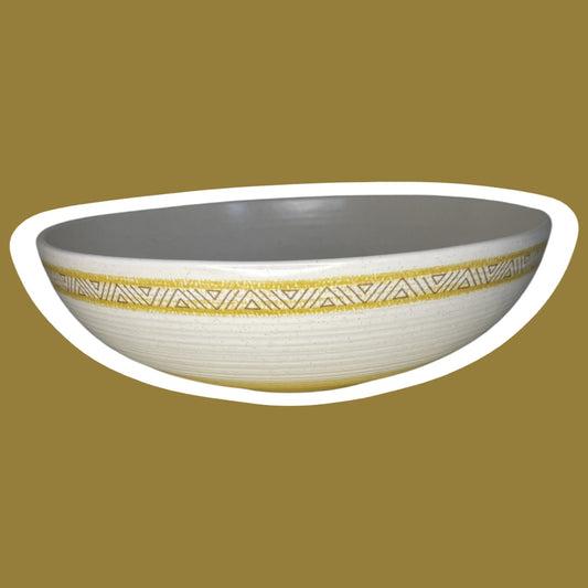 Large ‘Franciscan Earthenware’ Hacienda Gold Ceramic Southwest Print Boho Serving Bowl