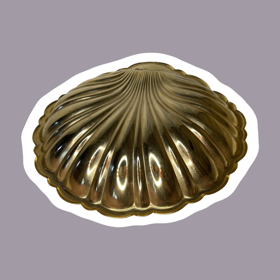 'Golden 49er Series' 24k Gold Electroplate, Seashell Platter/Tray