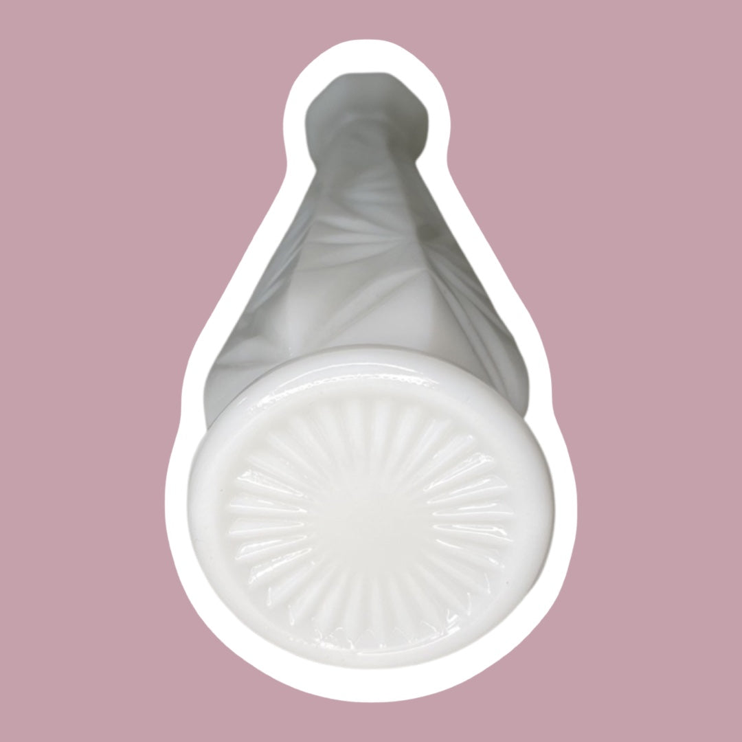 Starburst, Milk Glass Flower Bud Vase