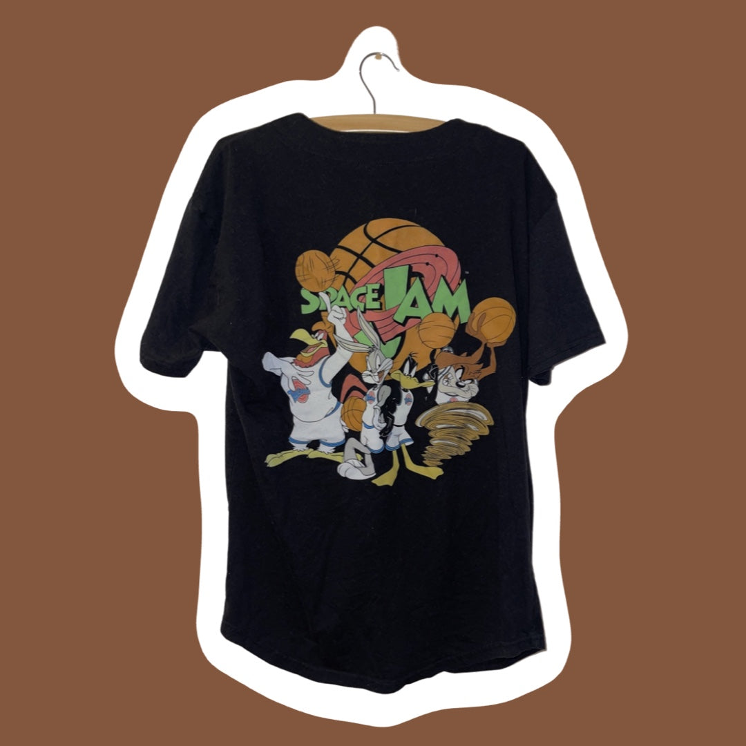 Camiseta o remera con botones de Space Jam de los años 90, talla mediana para hombre