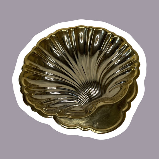 'Golden 49er Series' 24k Gold Electroplate, Seashell Platter/Tray