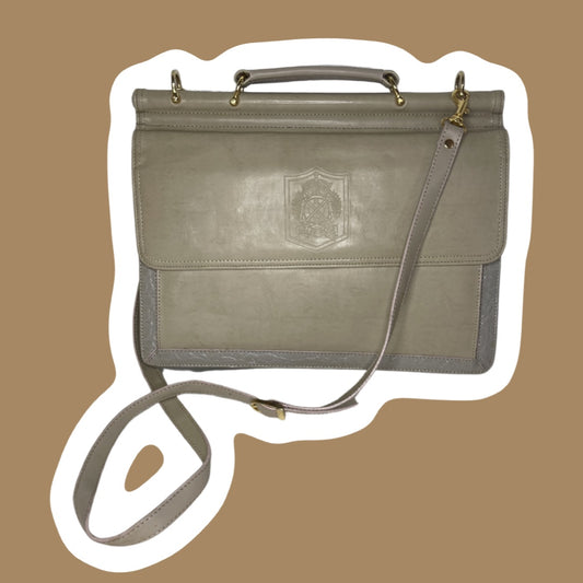 Bolso tipo maletín de trabajo de piel sintética color beige 'Belle Rose'