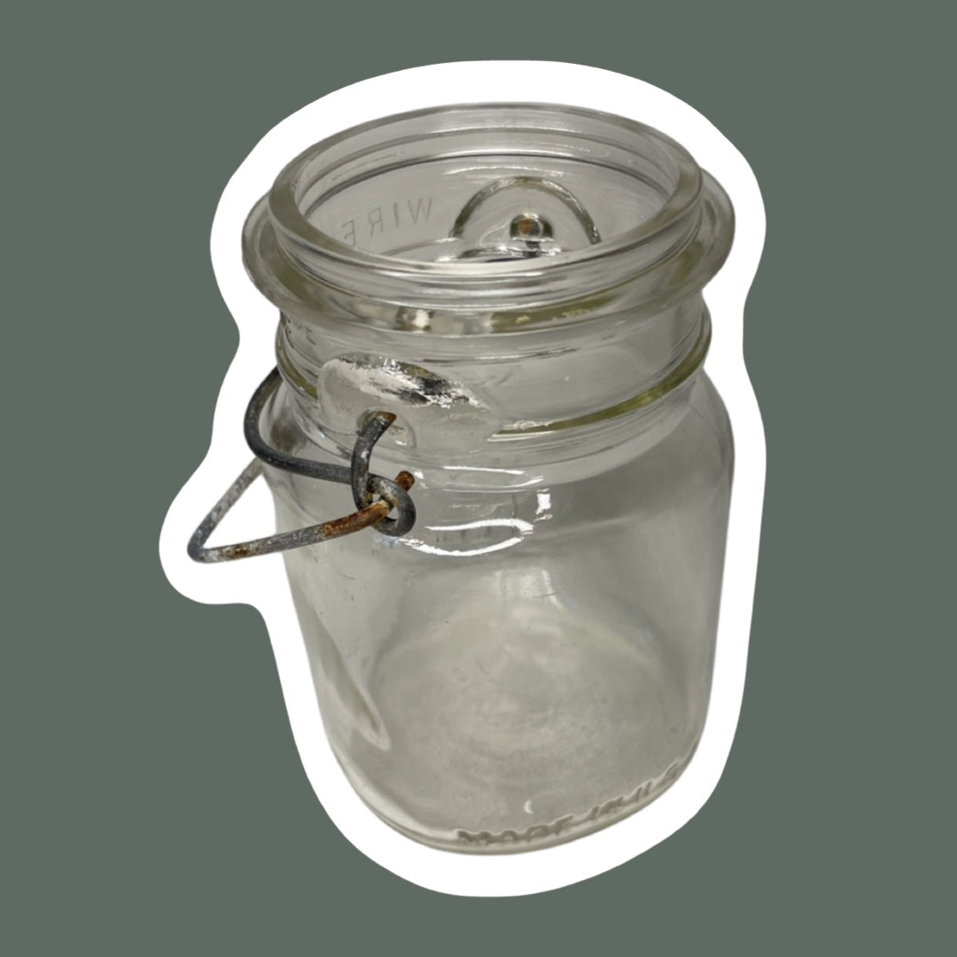 Frasco de alambre transparente con forma de bola, 16 oz, SIN TAPA