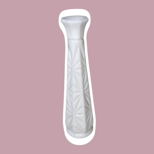 Starburst, Milk Glass Flower Bud Vase