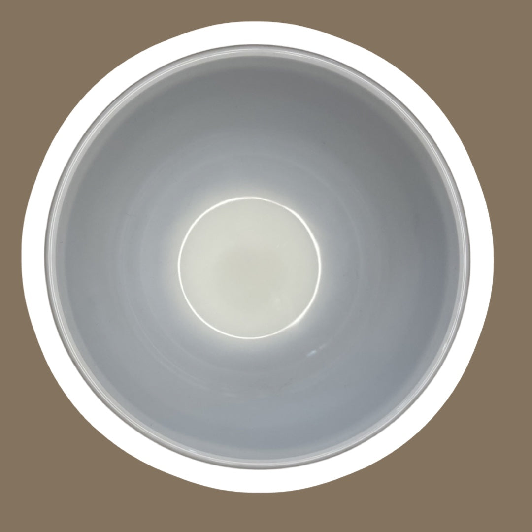 Tazón para mezclar de vidrio lechoso mate con rayas negras y marrones de Pyrex, diseño 'Terra', década de 1960, n.° 403