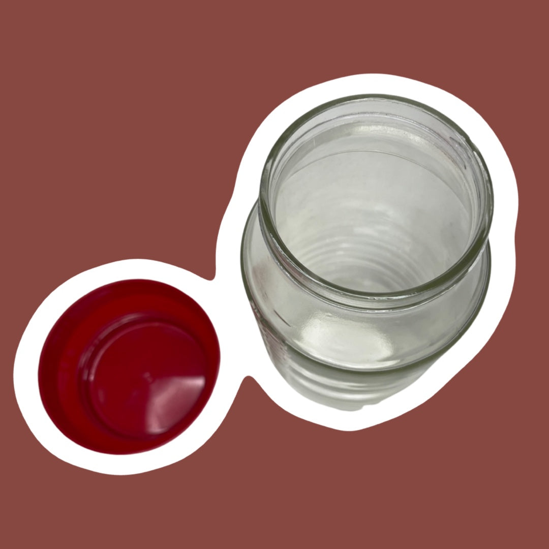 Tarro de vidrio para medir y almacenar con tapa roja 'Anchor Hocking'