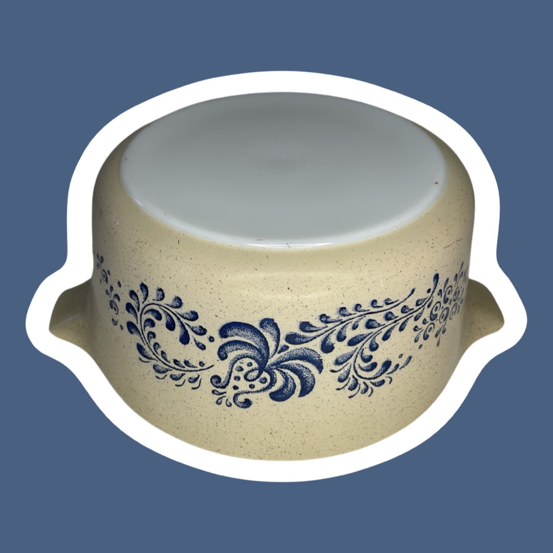 Cacerola de vidrio para leche de 1,5 cuartos de galón de Pyrex, diseño "Homestead", n.° 474-B