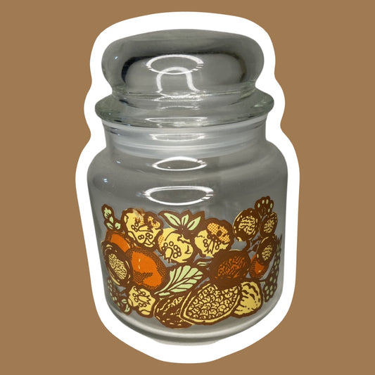 'Nuts and Berries' Anchor Hocking Glass Canister Jar