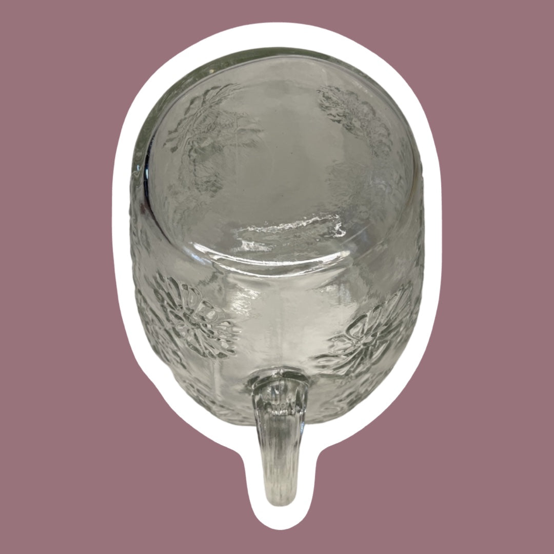 Juego de jarra y seis vasos de cristal transparente con diseño floral 'Spring Song' de Anchor Hocking