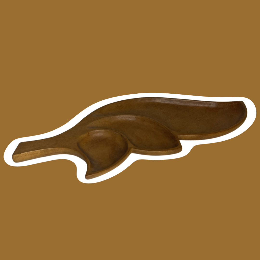 Mid Century, Art Deco, Monkey Pod Wood Tray