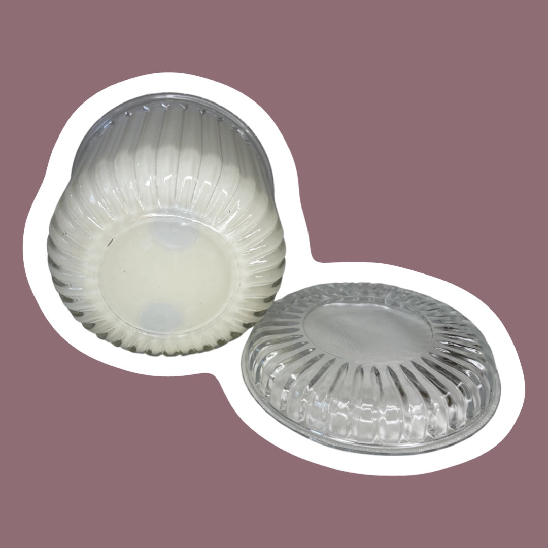 Plato de cristal para dulces 'KIG Indonesia' con mecha de cáñamo y cera de soja