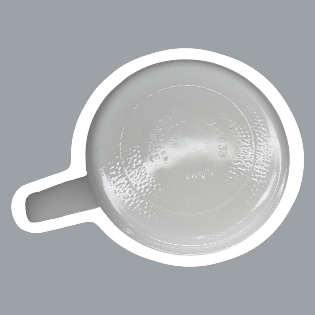 Oven Ware Milk Glass Soup Bowls with Handles, Set of Two