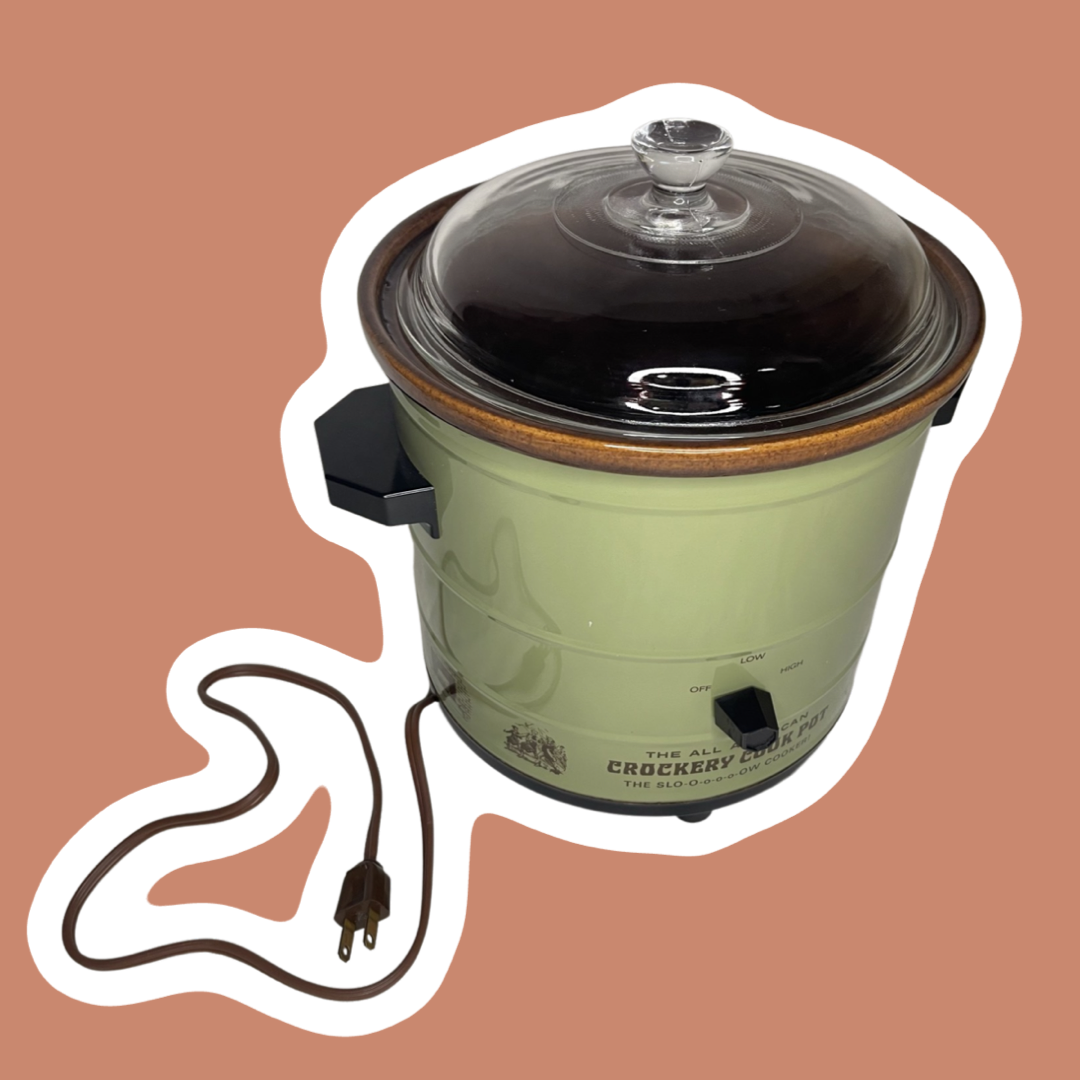 Avocado Green Crockpot, ‘The All American Crockery Cook Pot’ Slow Cooker