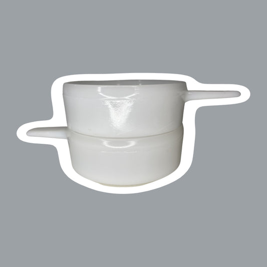 Juego de dos cuencos para sopa de vidrio con asas de Oven Ware