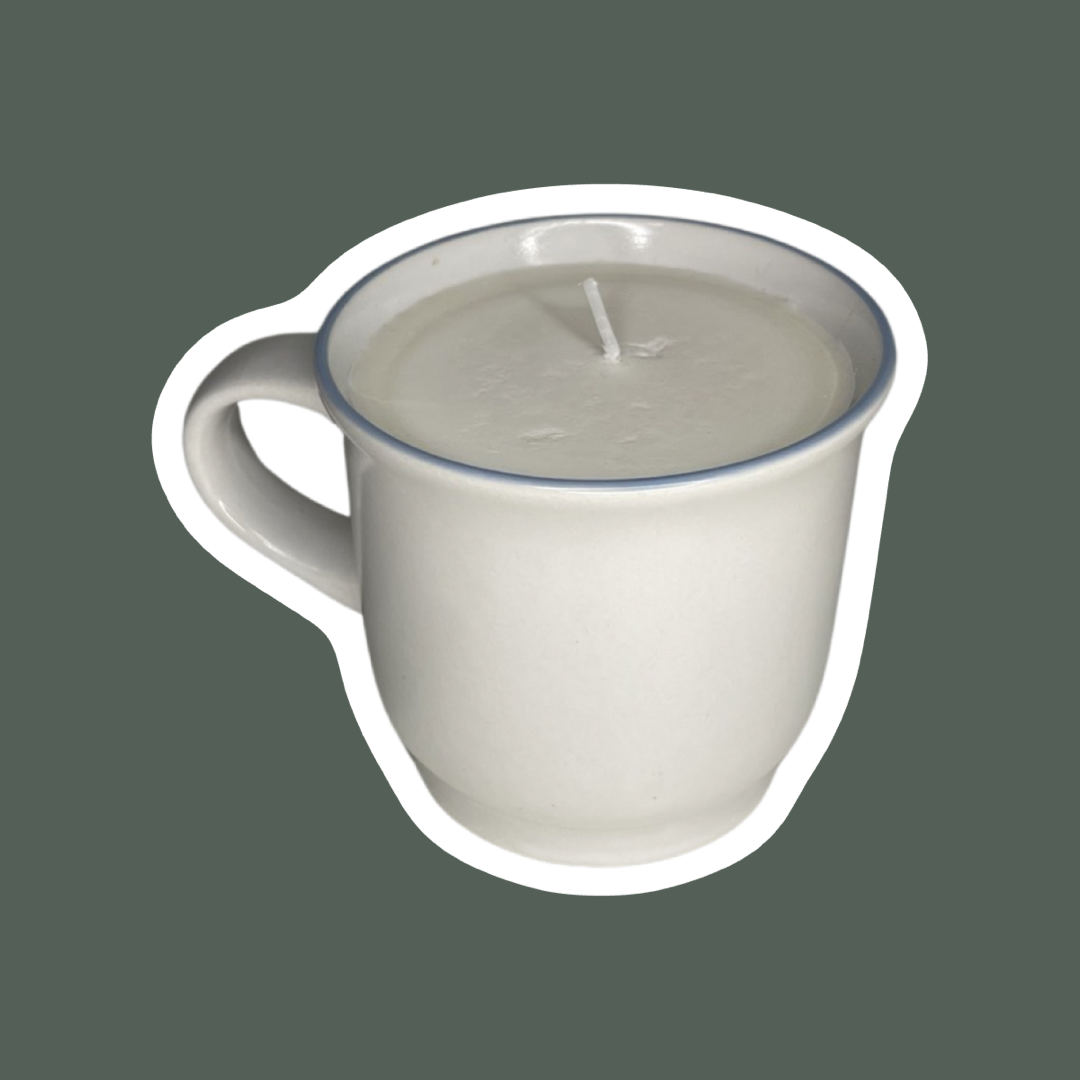 Taza de café Chantilly 'Fleur de Lune' Vela de cera de soja
