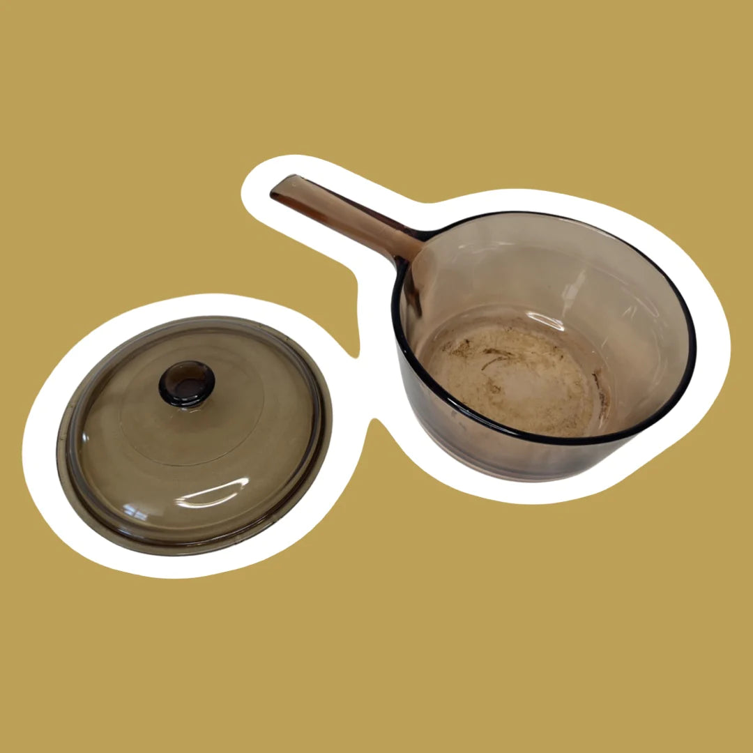 Olla para estufa de vidrio ámbar con tapa 'Vision' de Corning Ware, 1,5 litros