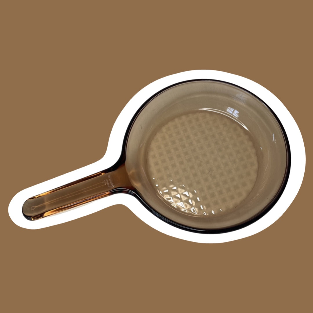 Sartén de vidrio ámbar de 7" "Visions" de Corning Ware