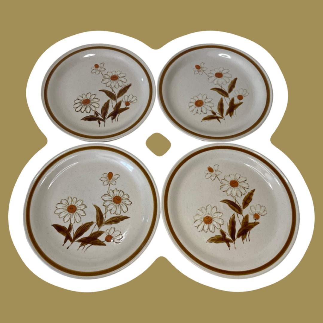 Juego de comedor de cerámica con diseño floral Daisy 'Trailwoods' de Old Brook, ocho platos de aperitivo y cuatro platos de entrada