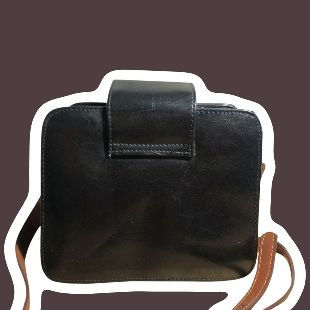 Bolso bandolera de piel sintética vegana 'Marchino' de los años 80