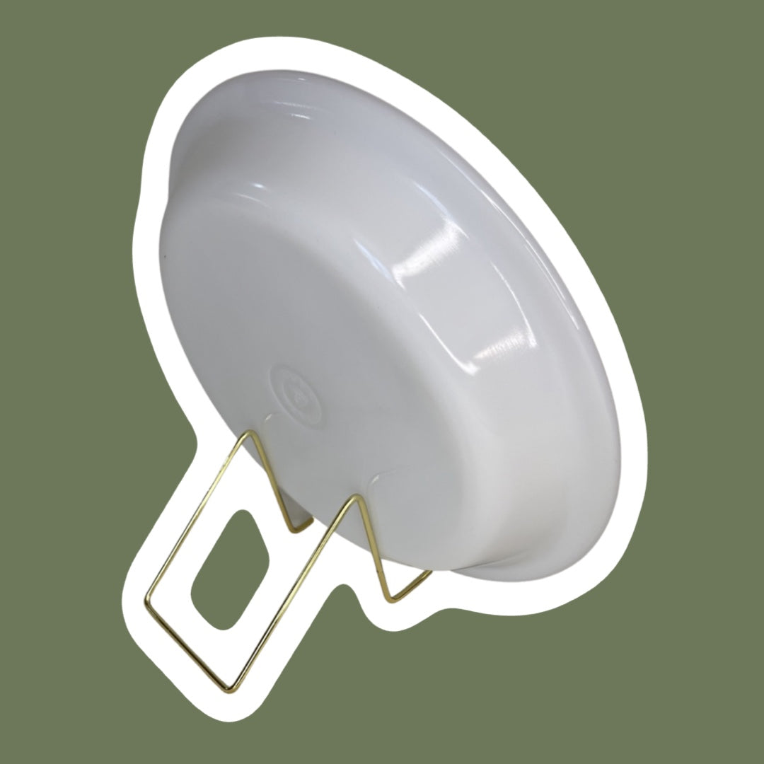 Molde para tartas o pasteles de vidrio con leche de Federal Glass Company