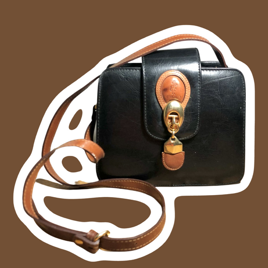 Bolso bandolera de piel sintética vegana 'Marchino' de los años 80
