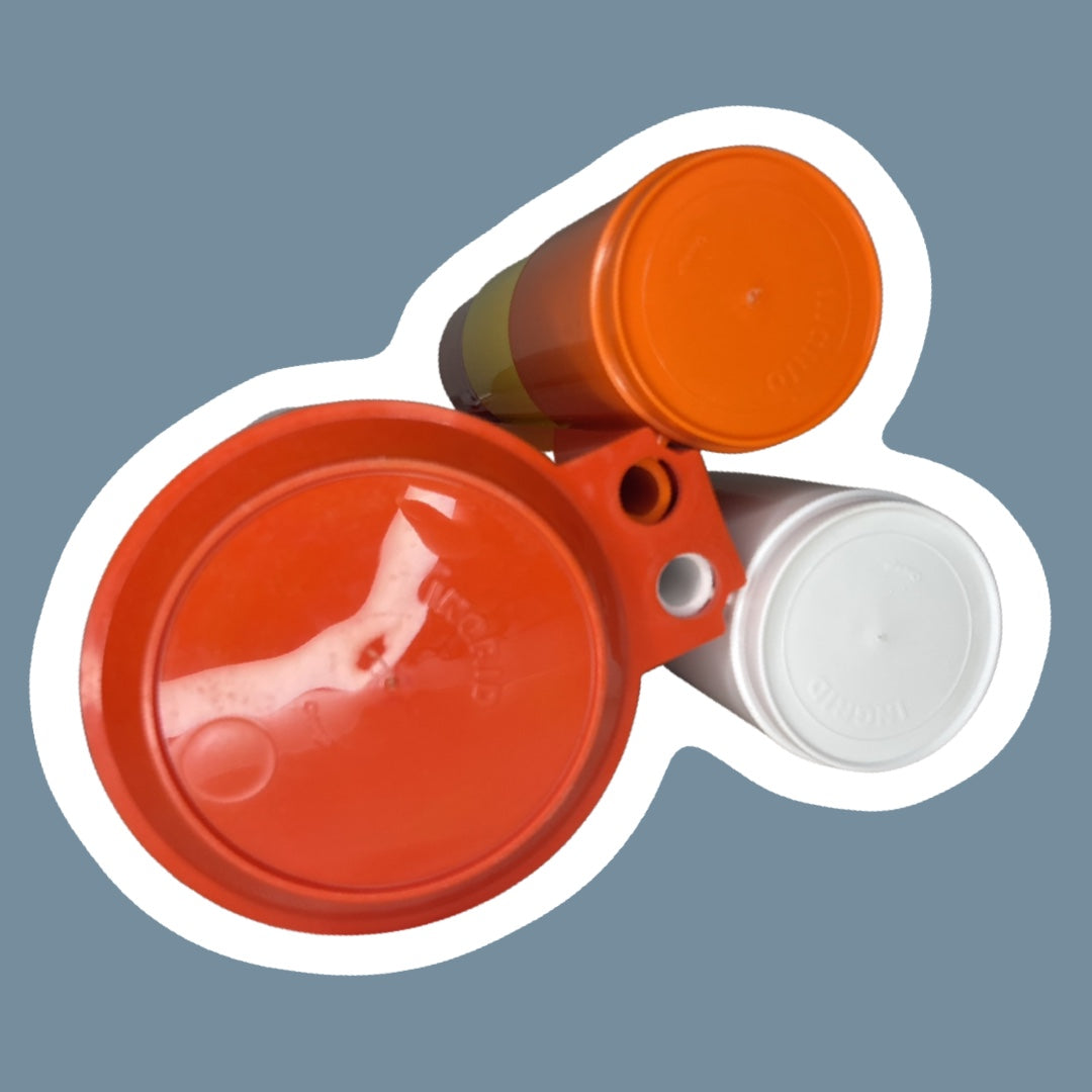 Complete INGRID Chicago MCM Plastic Picnic Set - Pitcher with Carry Handle and Six Cups