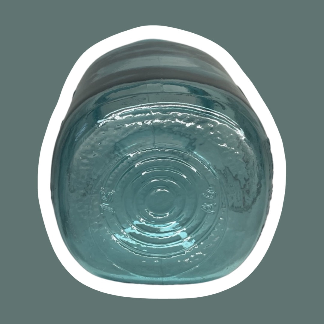 Tarro de cristal azul conmemorativo de la celebración del bicentenario de Ball 1976, 32 oz, sin tapa