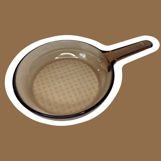 Sartén de vidrio ámbar de 7" "Visions" de Corning Ware