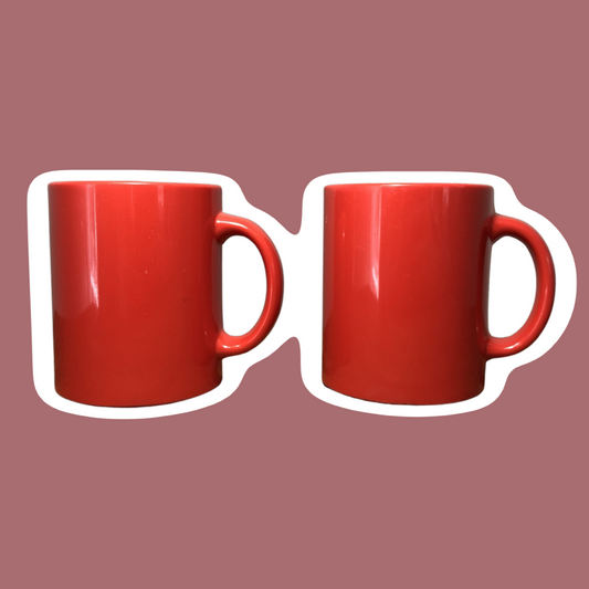 Juego de dos tazas de café rojas de Chicago de Ingrid Ltd