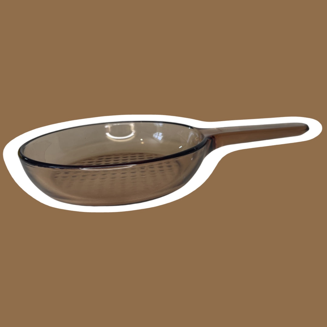 Sartén de vidrio ámbar de 7" "Visions" de Corning Ware