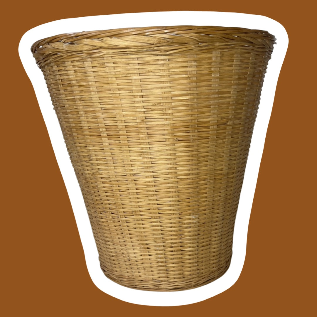 Woven Wicker Waste Basket