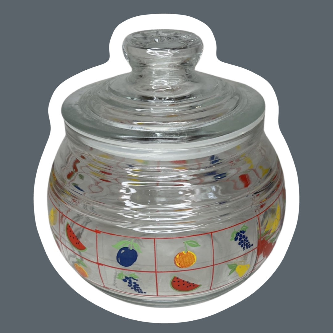 ‘KIG Indonesia’ Lidded Fruit Pattern Jar