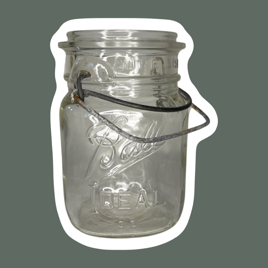 Clear Wire Ball Jar, 16 Oz., NO LID