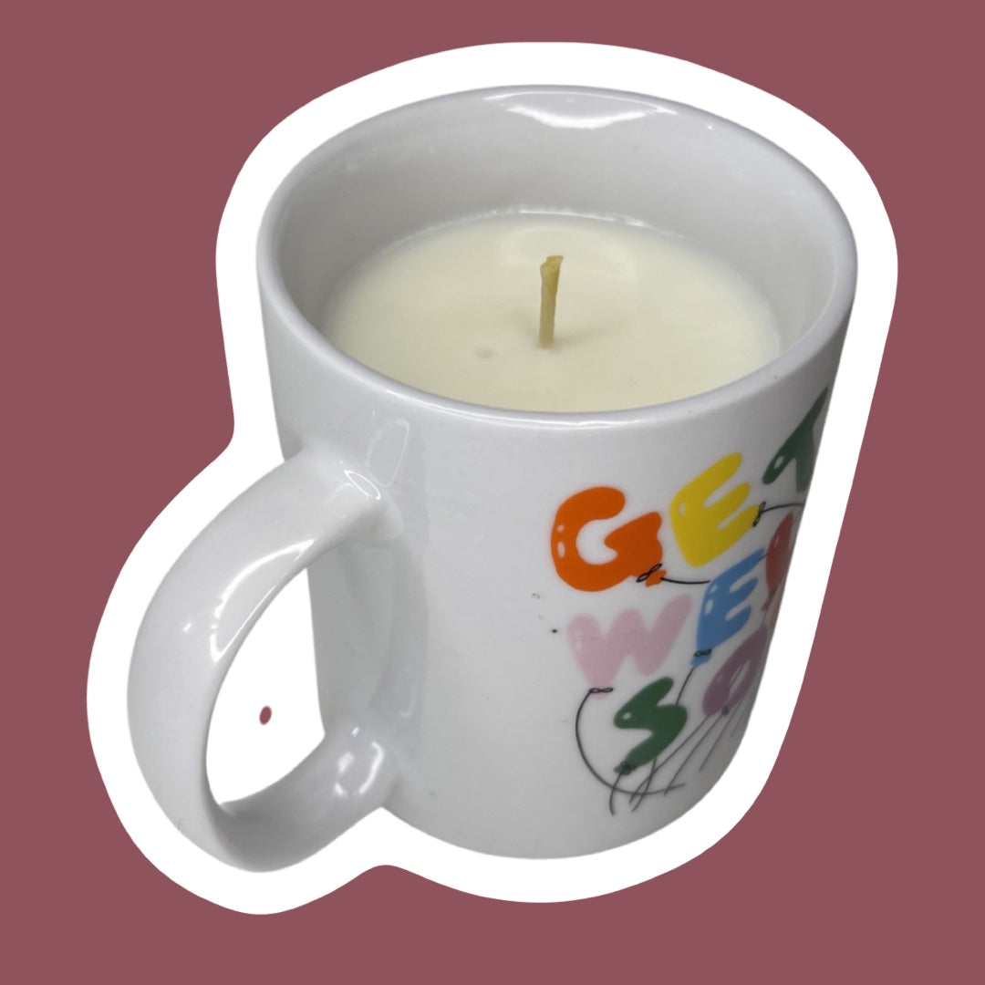 ‘Get Well Soon’ 1980s Balloon Soy Wax Mug Candle