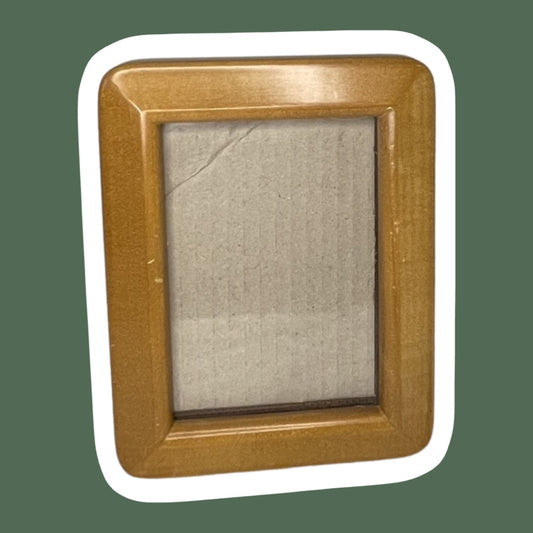 Marco pequeño para fotografías o cuadros de estilo vintage, de madera maciza, 5 x 6,5 pulgadas