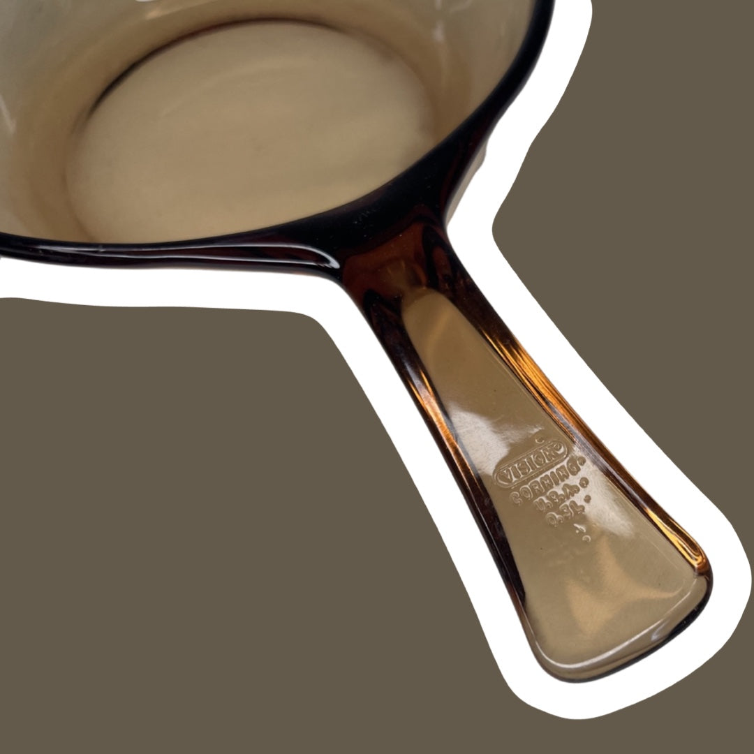 Corning ‘Visions’ Amber Glass Sauce Pot