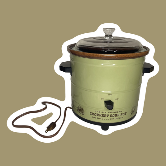 Avocado Green Crockpot, ‘The All American Crockery Cook Pot’ Slow Cooker