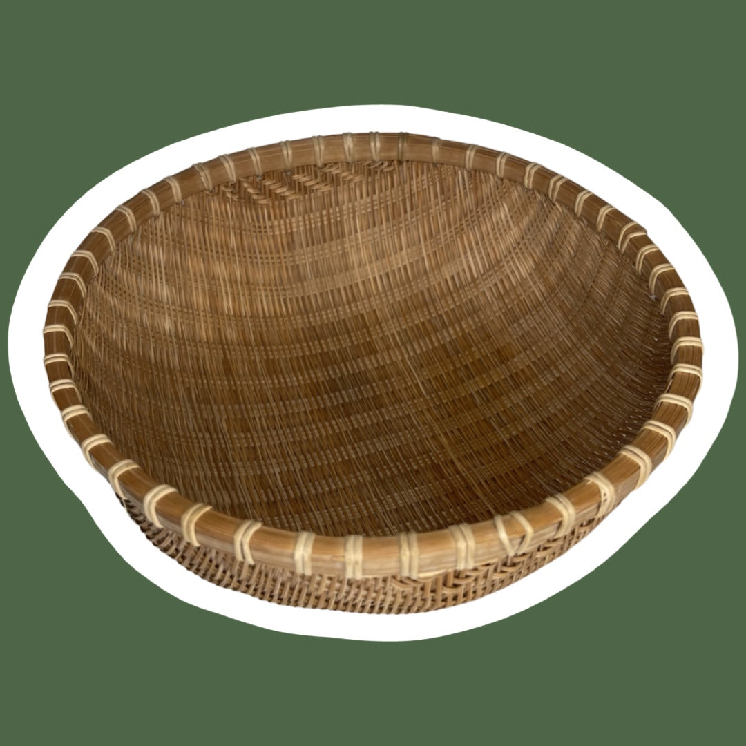 Rounded Woven Wicker Basket