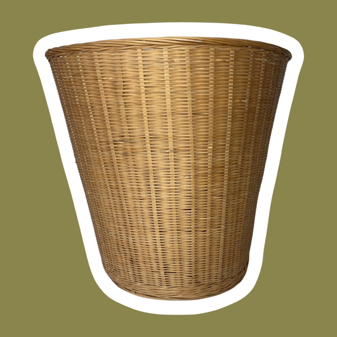 Woven Wicker Waste Basket