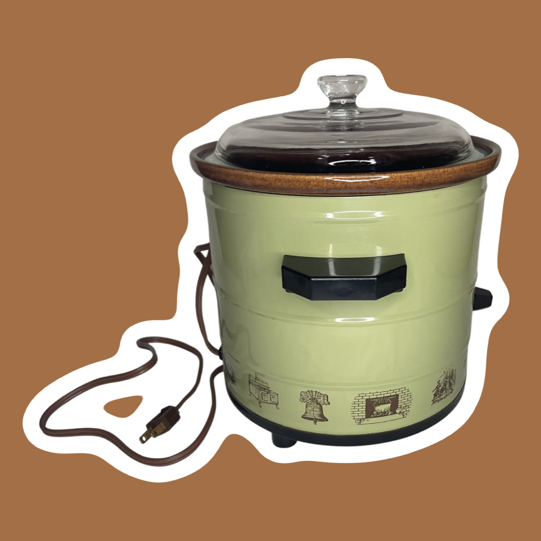 Avocado Green Crockpot, ‘The All American Crockery Cook Pot’ Slow Cooker