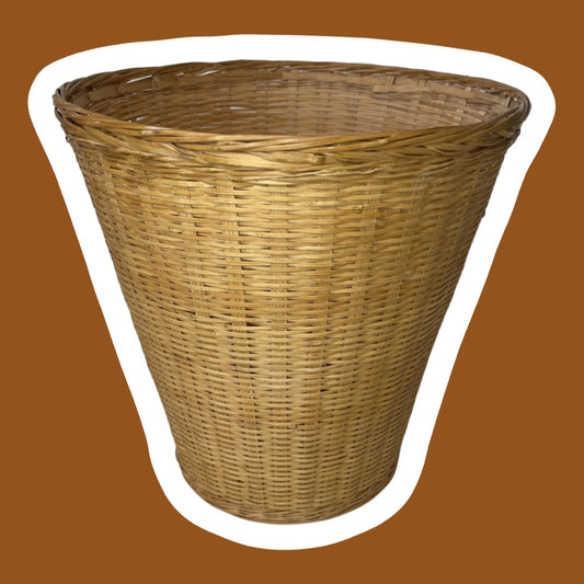 Woven Wicker Waste Basket