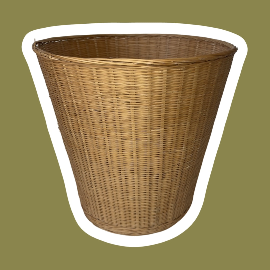 Woven Wicker Waste Basket